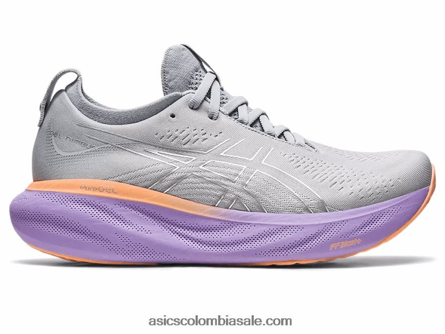 mujer Asics gel-nimbus 25 de ancho gris piedmont/plata pura 20X82N2375