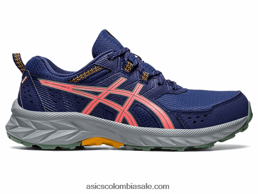 mujer Asics gel-venture 9 de ancho azul índigo/papaya 20X82N2205