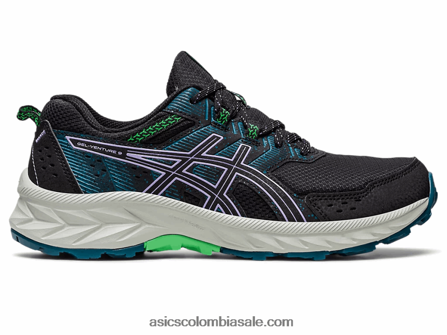 mujer Asics gel-venture 9 de ancho negro/violeta digital 20X82N2216