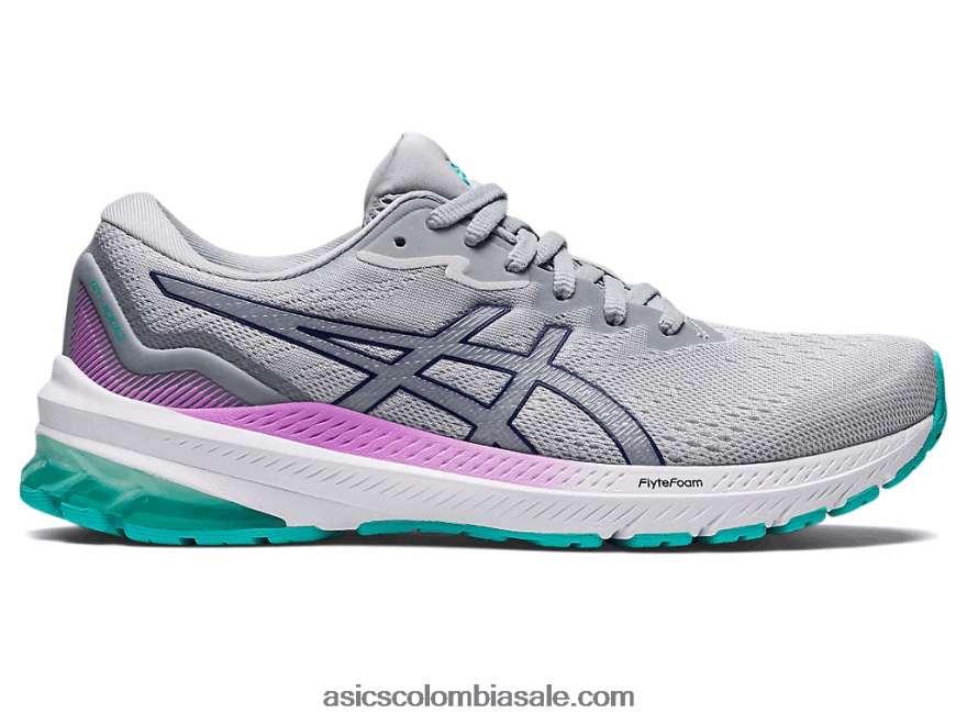 mujer Asics gt-1000 11 gris glaciar/azul marino 20X82N2987