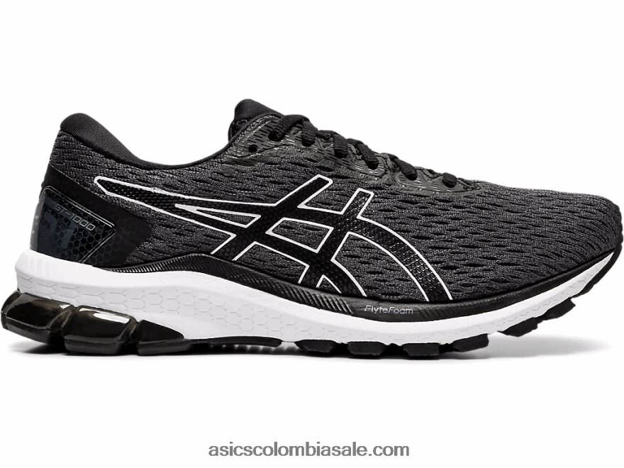 mujer Asics gt-1000 9 de ancho portador gris/negro 20X82N4132