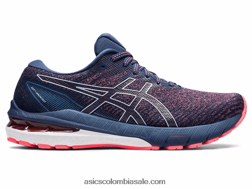mujer Asics gt-2000 10 coral resplandeciente/azul trueno 20X82N3691