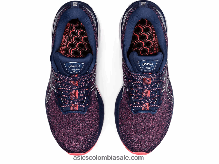 mujer Asics gt-2000 10 coral resplandeciente/azul trueno 20X82N3691