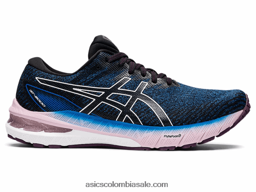 mujer Asics gt-2000 10 de ancho unidad de lago/blanco 20X82N3445