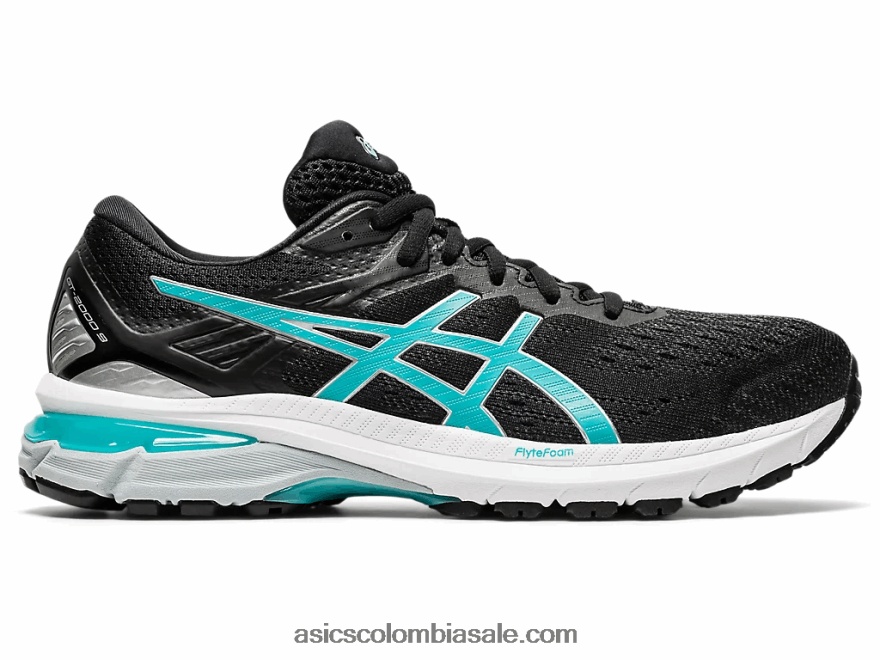 mujer Asics gt-2000 9 negro/cian tecno 20X82N4125