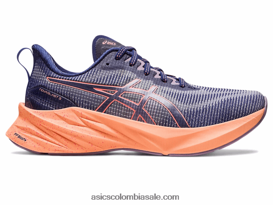 mujer Asics novablast 3 le azul índigo/papaya 20X82N2291