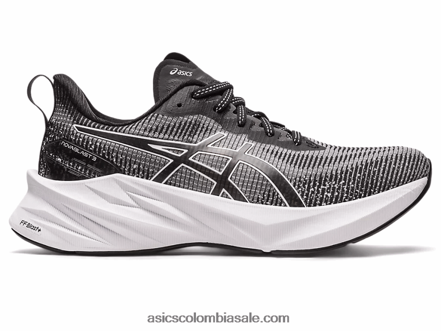 mujer Asics novablast 3 le blanco negro 20X82N2268