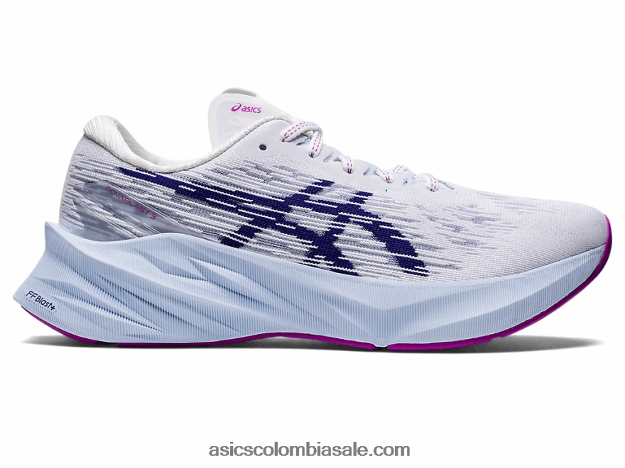 mujer Asics novablasto 3 blanco/azul marino 20X82N2887