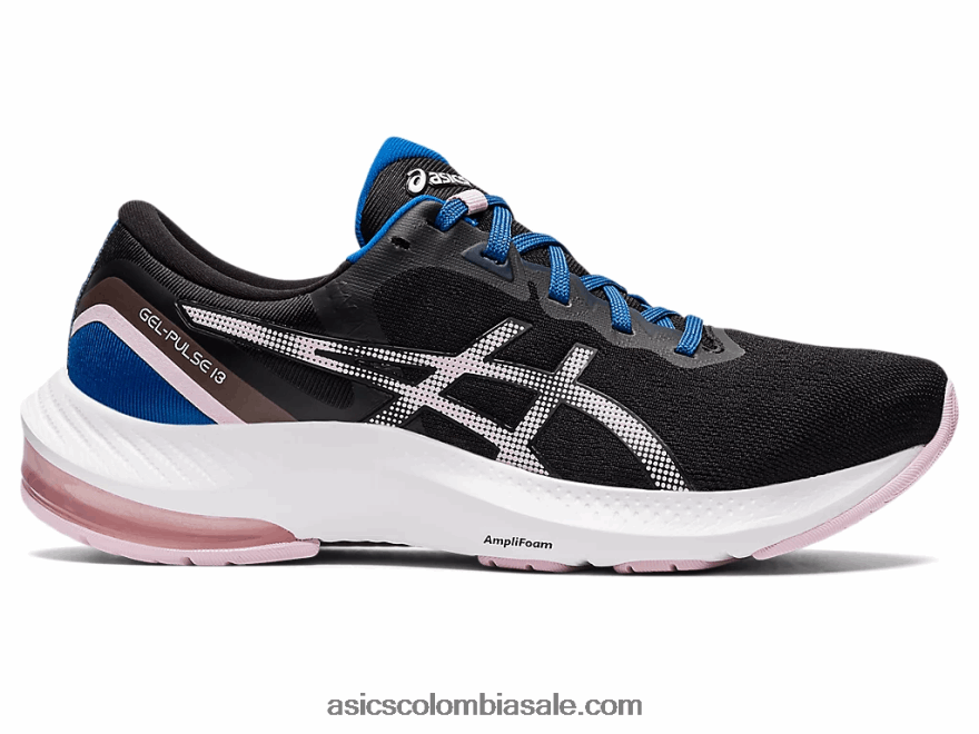 mujer Asics pulso de gel 13 negro/rosa apenas 20X82N3509