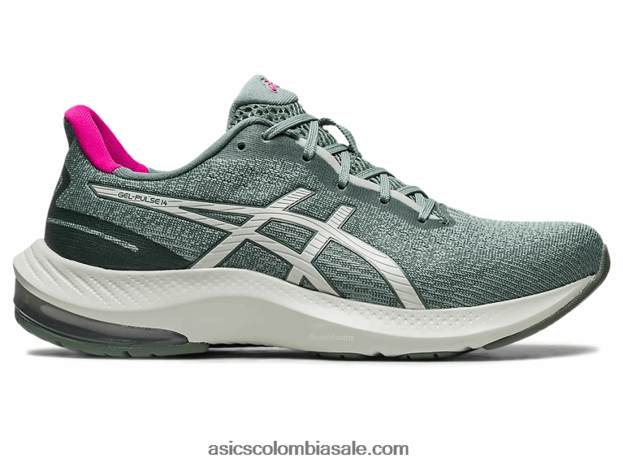 mujer Asics pulso de gel 14 gris pizarra/hiedra 20X82N2517