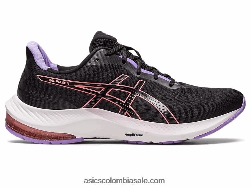 mujer Asics pulso de gel 14 negro/papaya 20X82N2483