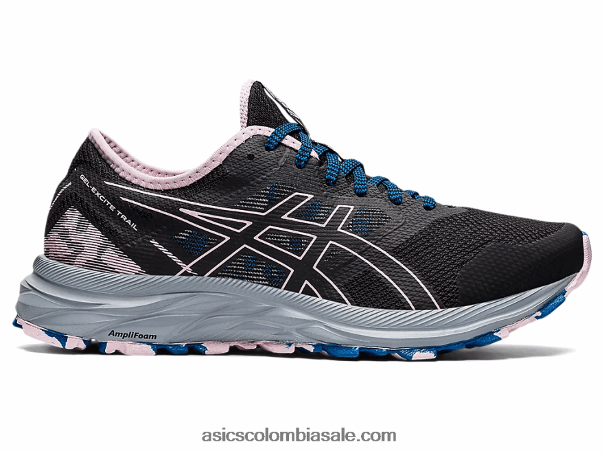 mujer Asics rastro de excitación de gel negro/rosa apenas 20X82N3541