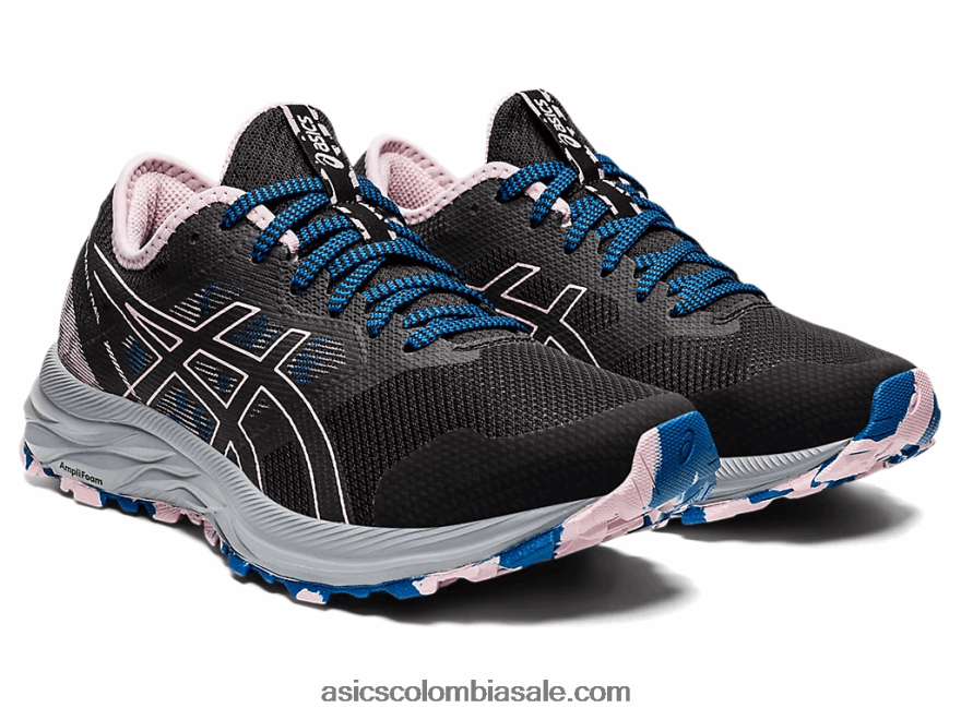 mujer Asics rastro de excitación de gel negro/rosa apenas 20X82N3541