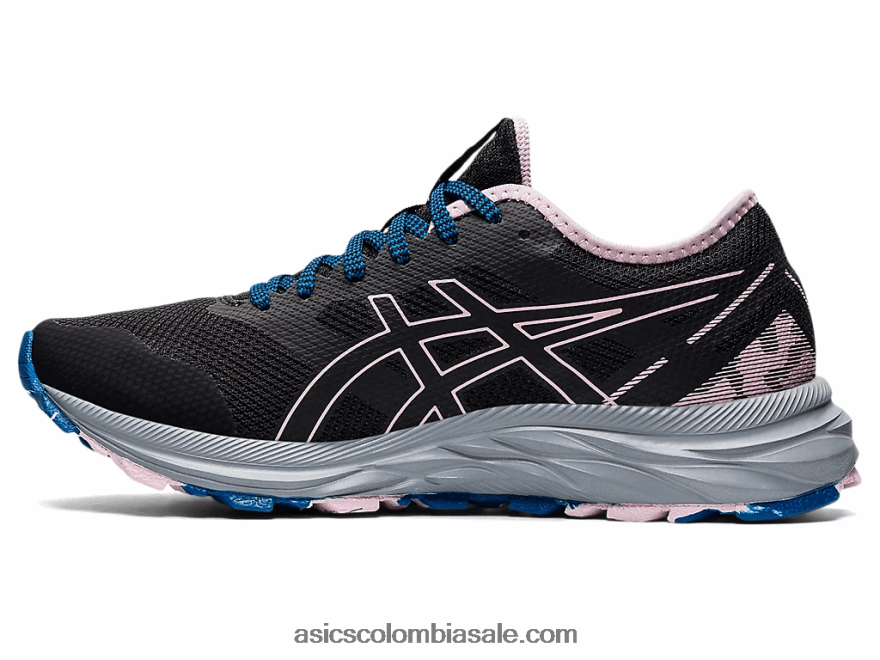 mujer Asics rastro de excitación de gel negro/rosa apenas 20X82N3541