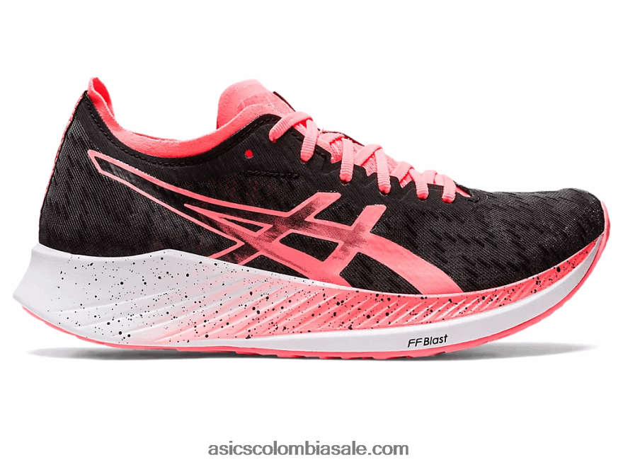 mujer Asics velocidad mágica negro/coral ardiente 20X82N3649