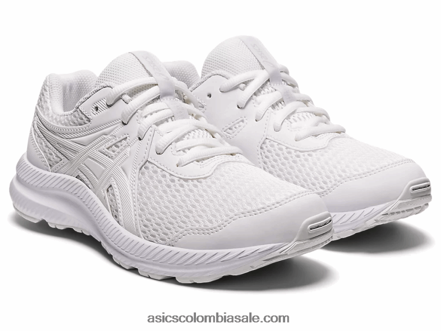niños Asics competir 7 grado escuela blanco 20X82N4410