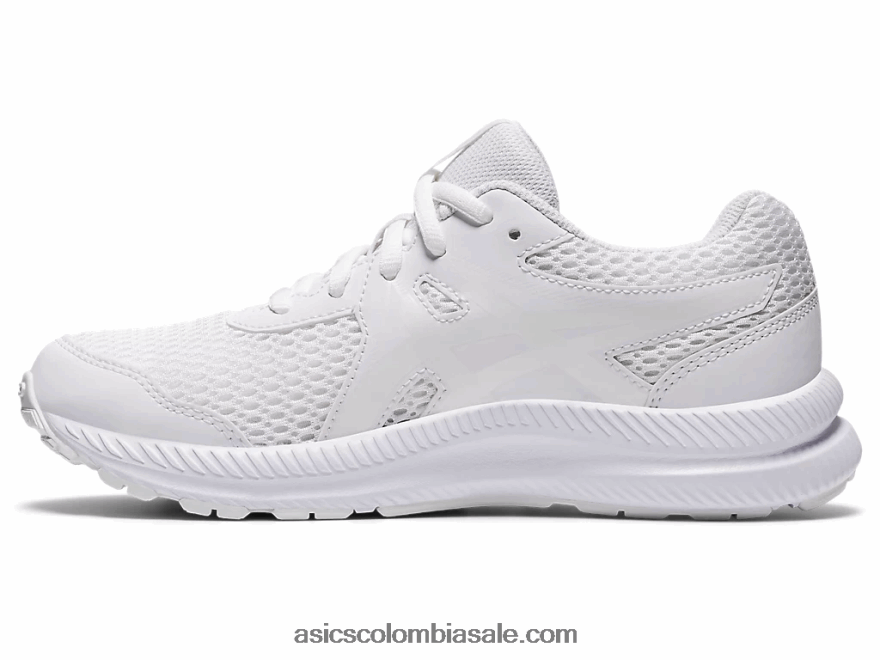niños Asics competir 7 grado escuela blanco 20X82N4410