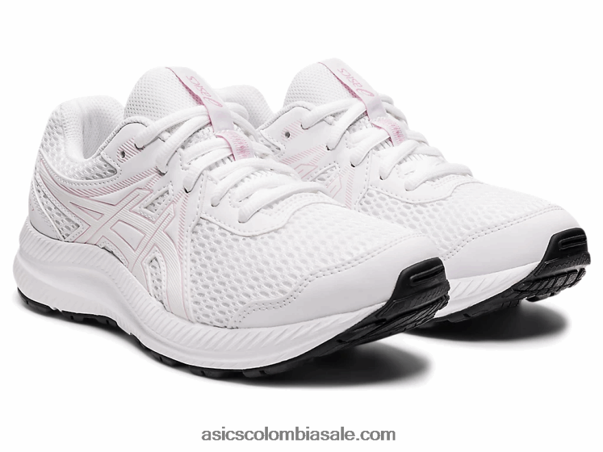 niños Asics competir 7 grado escuela blanco/rosa apenas 20X82N4472