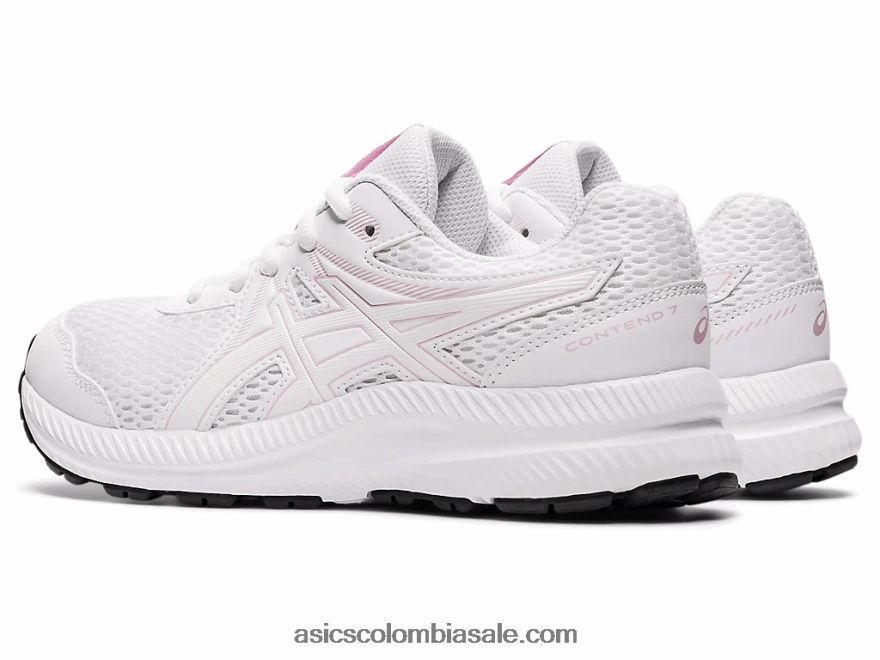 niños Asics competir 7 grado escuela blanco/rosa apenas 20X82N4472