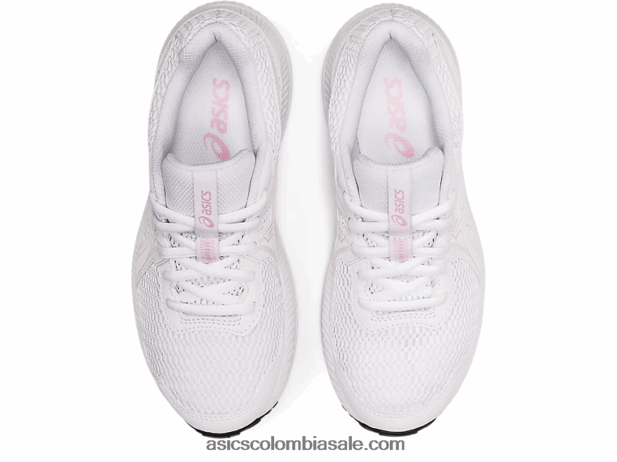 niños Asics competir 7 grado escuela blanco/rosa apenas 20X82N4472