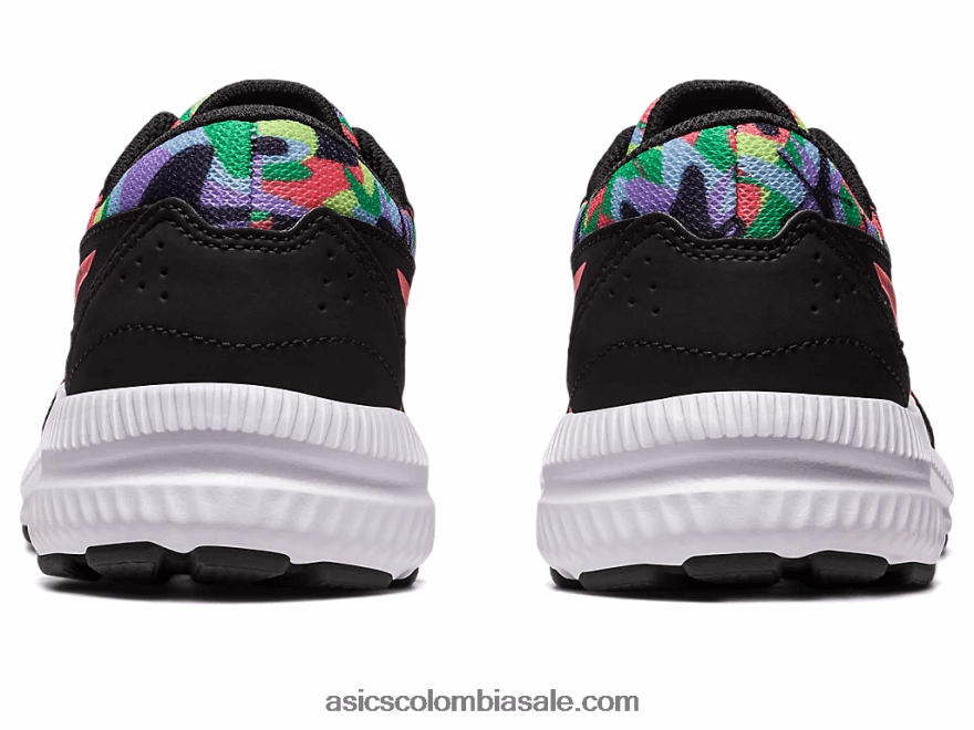 niños Asics competir 8 grado de la escuela negro/papaya 20X82N4250