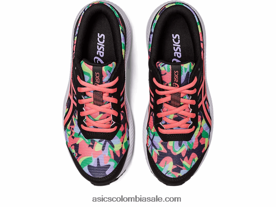 niños Asics competir 8 grado de la escuela negro/papaya 20X82N4250
