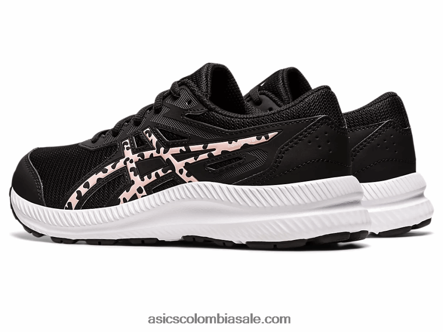 niños Asics competir 8 grado de la escuela negro/rosa escarchado 20X82N4400