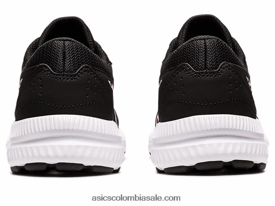 niños Asics competir 8 grado de la escuela negro/rosa escarchado 20X82N4400
