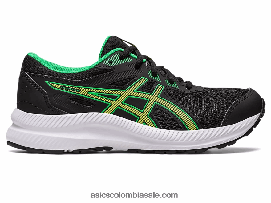 niños Asics competir 8 grado de la escuela ralladura de lima/negra 20X82N4246