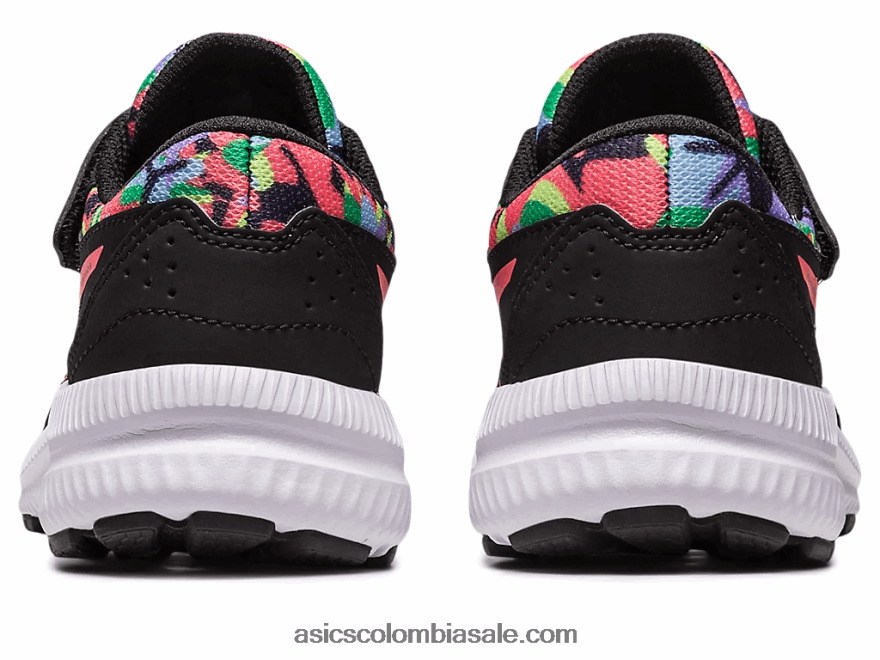 niños Asics contend 8 preescolar negro/papaya 20X82N4249