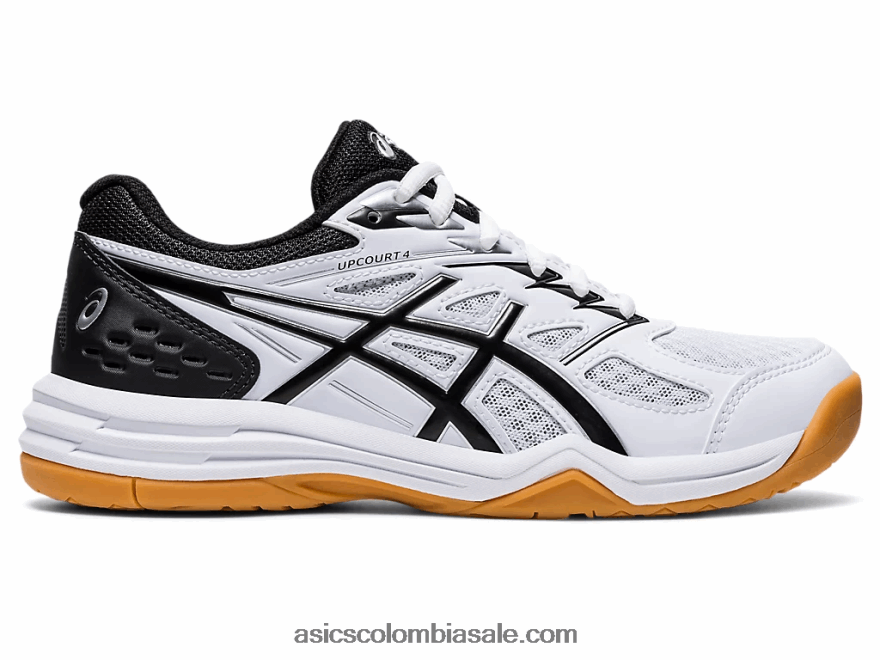 niños Asics escuela de grado 4 upcourt blanco negro 20X82N4558