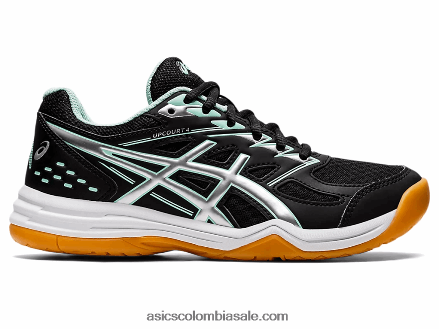 niños Asics escuela de grado 4 upcourt hielo negro/fresco 20X82N4456
