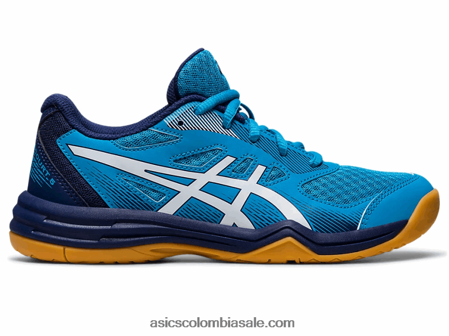 niños Asics escuela de grado 5 upcourt isla azul/blanco 20X82N4271