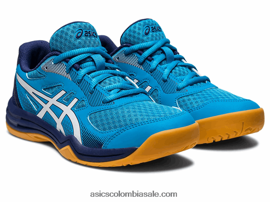 niños Asics escuela de grado 5 upcourt isla azul/blanco 20X82N4271
