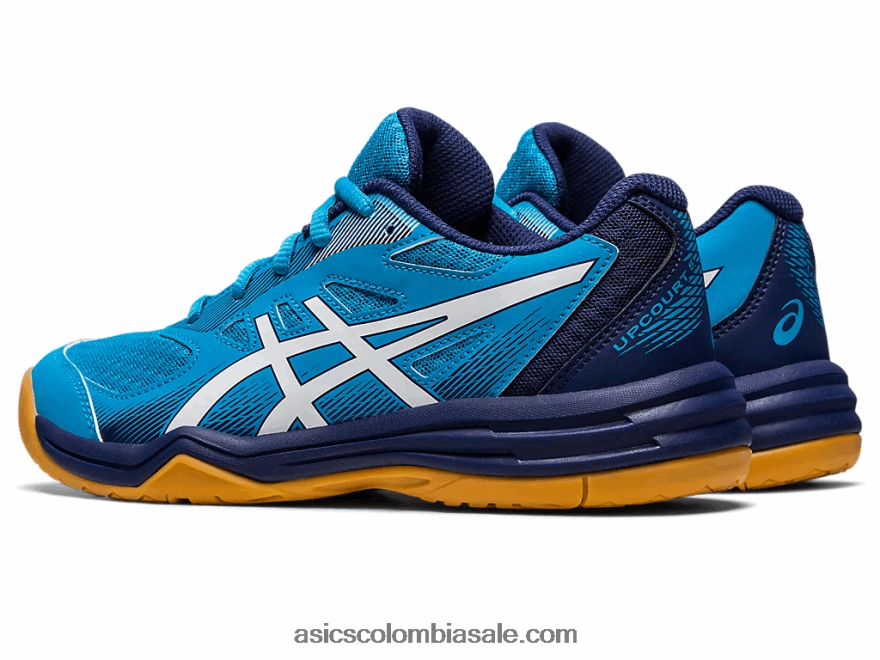 niños Asics escuela de grado 5 upcourt isla azul/blanco 20X82N4271