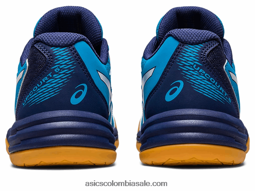 niños Asics escuela de grado 5 upcourt isla azul/blanco 20X82N4271