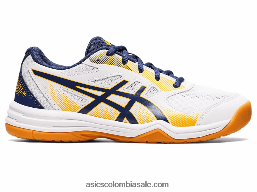 niños Asics escuela de grado 5 upcourt océano blanco/profundo 20X82N4420