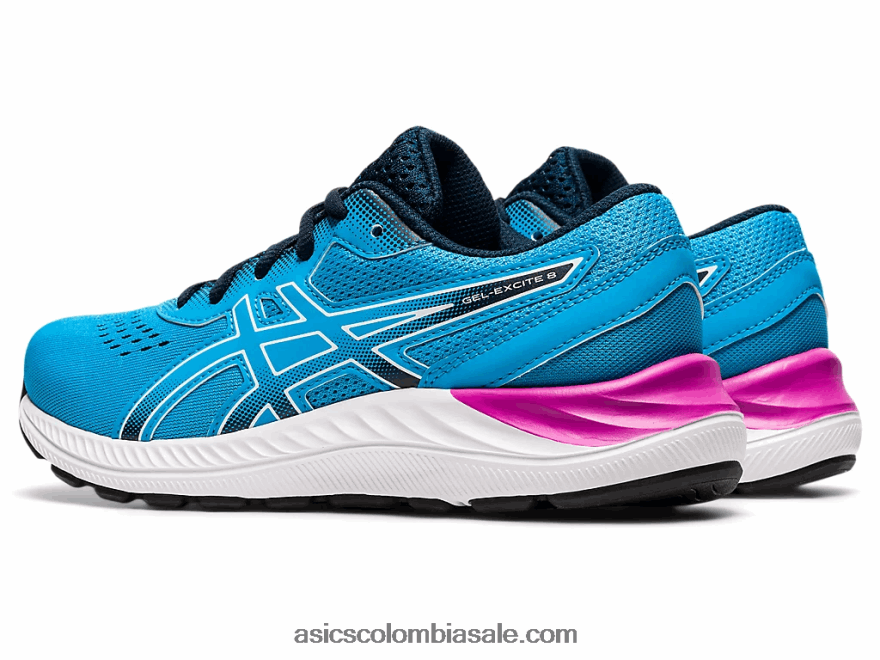 niños Asics escuela gel-excite 8 grado aguamarina digital/blanco 20X82N4528