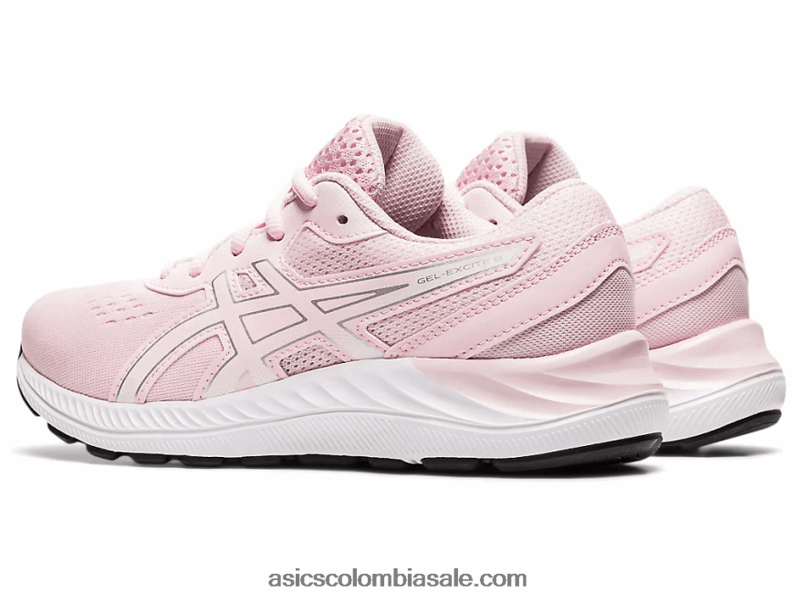 niños Asics escuela gel-excite 8 grado sal rosa/plata pura 20X82N4527