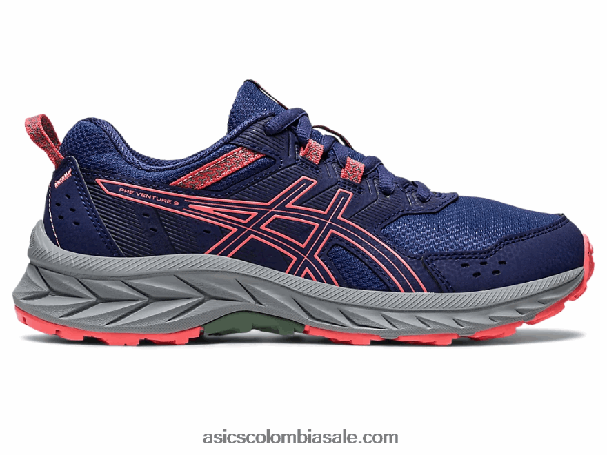niños Asics escuela gel-venture 9 grado azul índigo/papaya 20X82N4220