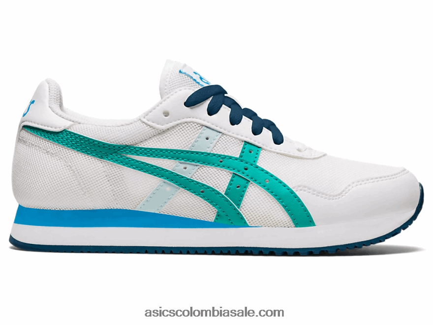 niños Asics escuela primaria del corredor del tigre joya blanca/báltica 20X82N4479