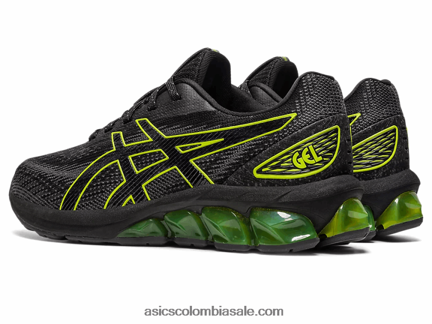 niños Asics escuela primaria gel-quantum 180 vii negro/lima neón 20X82N4300