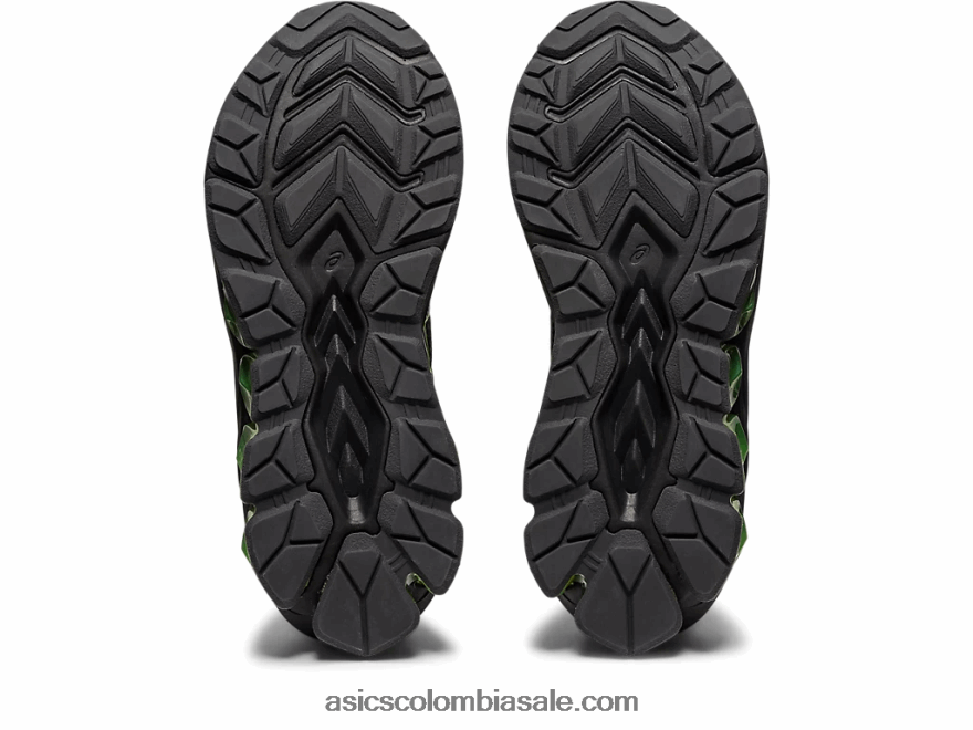 niños Asics escuela primaria gel-quantum 180 vii negro/lima neón 20X82N4300