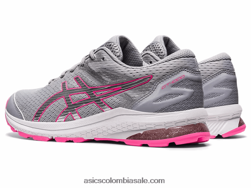 niños Asics escuela primaria gt-1000 10 gris piedmont/plata pura 20X82N4310