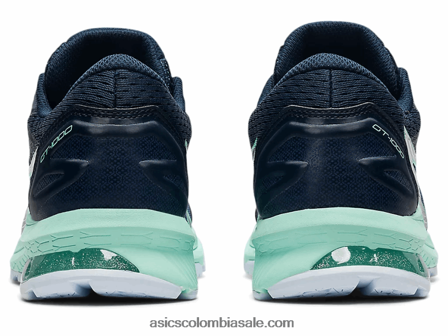 niños Asics escuela primaria gt-1000 10 trueno azul/plata pura 20X82N4434