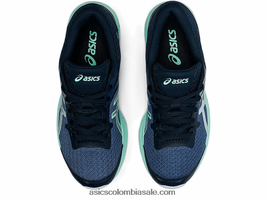 niños Asics escuela primaria gt-1000 10 trueno azul/plata pura 20X82N4434