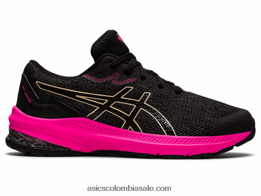 niños Asics escuela primaria gt-1000 11 gris grafito/champán 20X82N4454