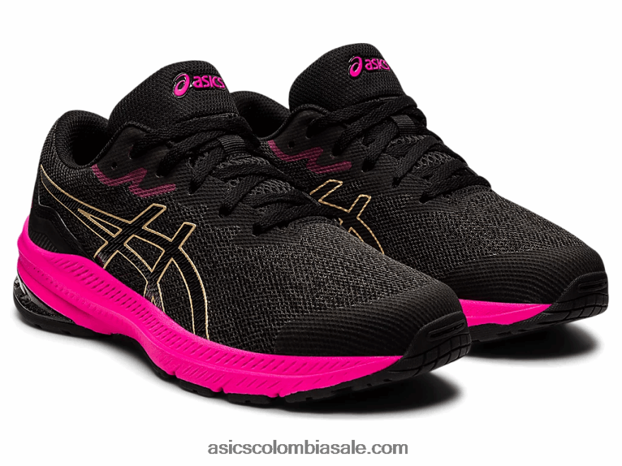 niños Asics escuela primaria gt-1000 11 gris grafito/champán 20X82N4454