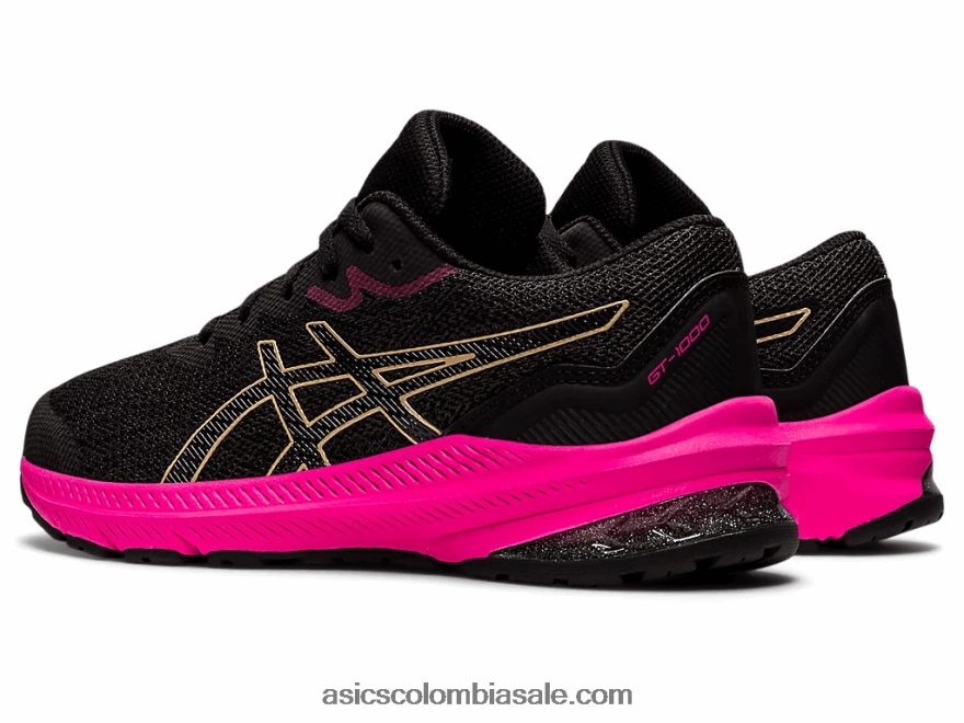 niños Asics escuela primaria gt-1000 11 gris grafito/champán 20X82N4454