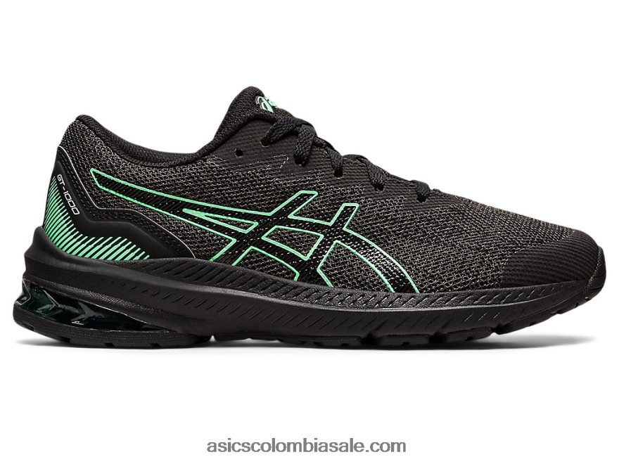 niños Asics escuela primaria gt-1000 11 gris grafito/hoja nueva 20X82N4351
